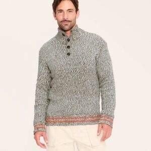 NWT Woolrich x Target Men's Marl Pullover Sweater in Olive Green. Size M